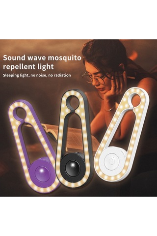 Yaozixa Mor Usb Ultrasonik Entegre Işıklı Akıllı Uyku Odası Sinek Ve Fare Kovucu Aleti - Akıllı Işık Algılama Ve Çift Fonksiyonlu