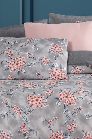 Lastikli Çarşaflı Tek Kişilik Nevresim Takımı Redwin Kırmızı-füme