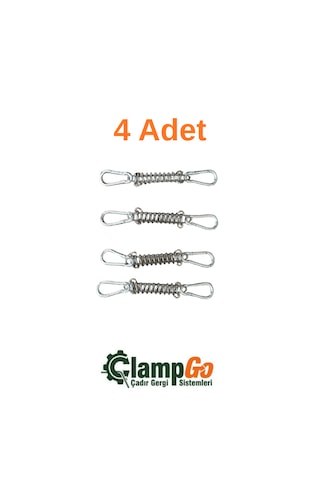 Çadır Gergi Yayı - Çadır, Tente, Tarp Gerdirme Yayı 4 Adet Siyah