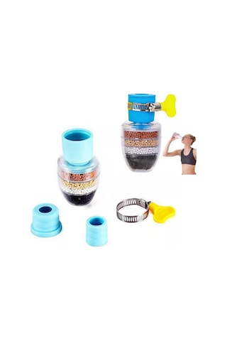 5 Kat Arıtma Musluk Başlığı Filtresi Su Tasarrufu Mutfak Bataryas