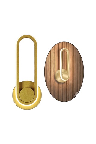 Homyl Duvar Işıkları 360 Aydınlatma Modern Için Altın Altın