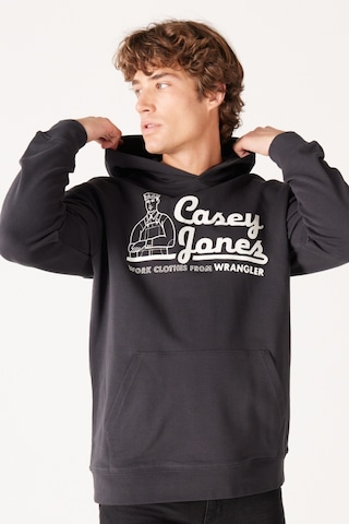 Wrangler Loose Fit Rahat Kesim Pamuk Siyah Erkek Kapüşonlu Sweatshirt W6H6I3XV6 Siyah
