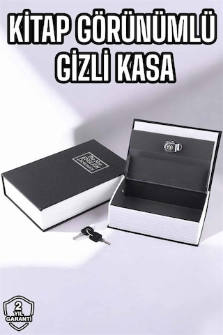 Gld-spt- Büyük Boy Anahtarlı Kitap Görünümlü Gizli Kasa Çelik Kasa Altın Kasası