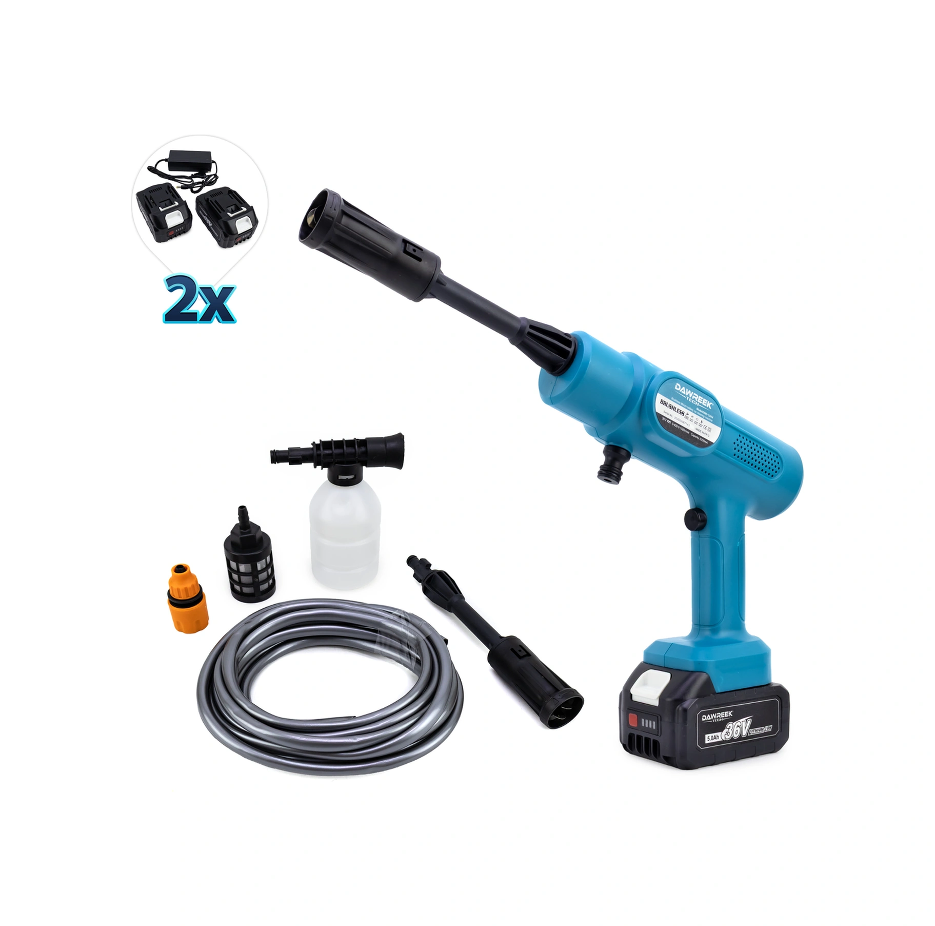 Dawreek Şarjlı Oto Yıkama Mk-kömürsüz 1 ADETLİ SET