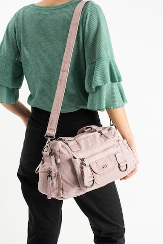 Kadın Omuz Çantası Çapraz Askılı Postacı Bayan Çantası 21 31 Cm Poliamid Hafif Kumaş Kol Çantası Pembe