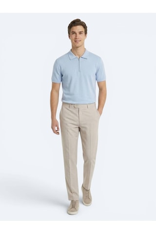 Kip Taş Kumaş Relaxed Fit Casual Keten Karışımlı Pantolon
