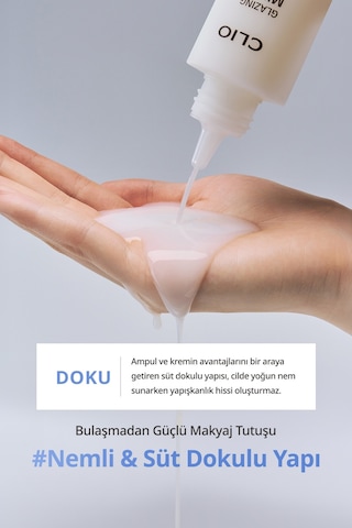 Pirinç Pdrn, Hyalüronik Asit Ve Peptit İçerikli Nemlendirici Makyaj Öncesi Esansı Makyaj Bazı Clıo Glazing Milky Essence Mini