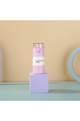 Kahverengi 150/250 Ml Yalıtımlı Bardak Sızdırmaz Tek Tuşla Açılan Silikon Meme Taşınabilir Uzun Ömürlü Yalıtım Paslanmaz Çelik Termal Kupa 250ml