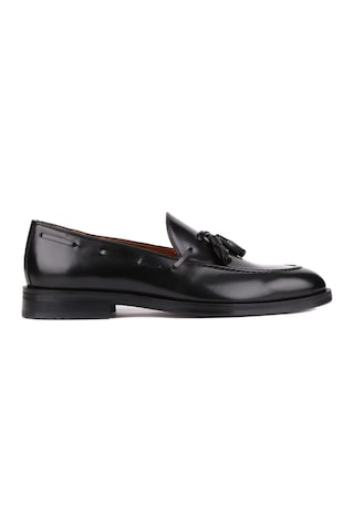 Shoetyle - Siyah Açma Deri Püsküllü Erkek Klasik Ayakkabı 250-7951-836-siyah