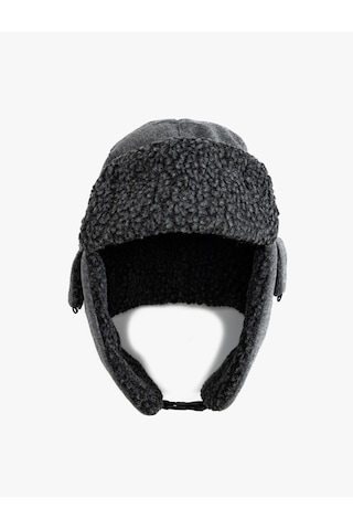 Koton Pilot Şapka İçi Suni Kürklü Gri 5wam40012aa Gri