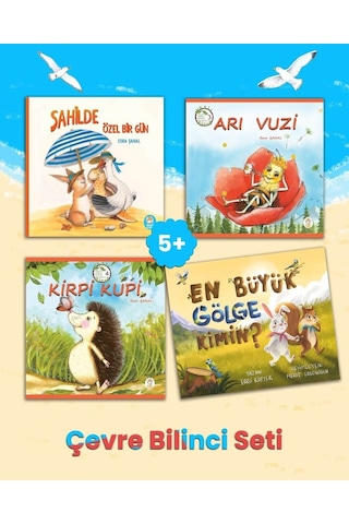 Çevre Bilinci Seti 4 Adet Resimli Hikâye Kitabı / 5 Yaş +