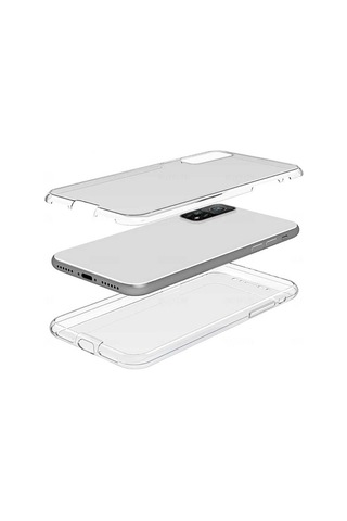 Xiaomi Mi 10T 5G Kılıf Zore Enjoy 360 Derece Tam Kaplayan Silikon Renksiz