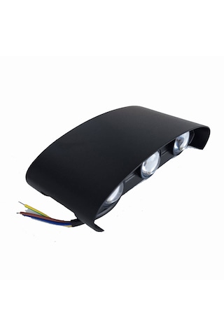 Haiti 3'lü Çift Yönlü Duvar Led Aplik Gün Işığı Işık Siyah