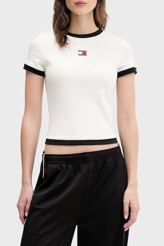 Tommy Jeans Bayan T Shirt Dw0dw22575 Ybl Beyaz BEYAZ