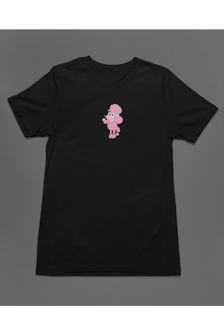 Bumeta Bluey Sevimli Köpek Kardeşler Coco Unisex Tişört T-shirt Siyah