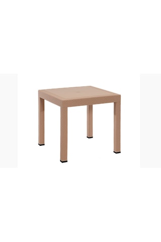 Rattan 80x80 Camsız Cappucino Masa - Bahçe&balkon&teras
