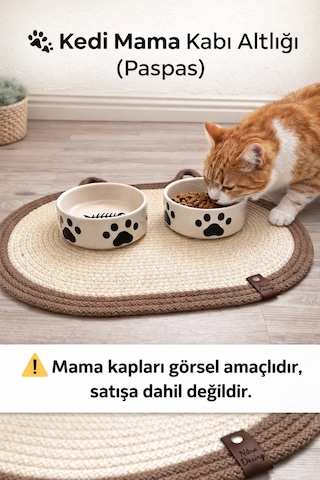 Kedi Ve Köpek Mama Ve Su Kabı Paspası