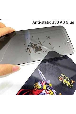 İphone Uyumlu 16 Anti Statik Ekran Koruyucu Toz Tutmayan Kırılmaz Cam