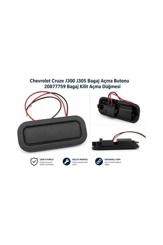 Chevrolet Cruze J300 J305 Bagaj Açma Butonu 20877759 Bagaj Kilit Açma Düğmesi