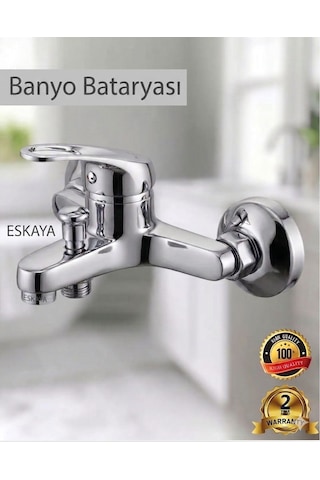 Eshome 3'lü Banyo Seti Krom Robot Duş Seti, Banyo Bataryası Ve Sabit Lavabo Bataryası - 3'lü Batarya Seti