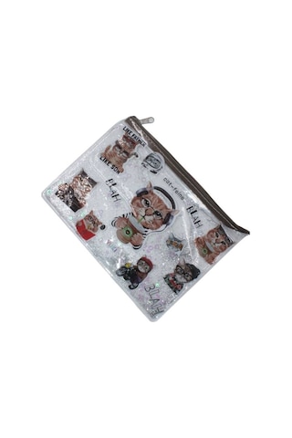 Vuki A4 Sulu Fermuarlı Şeffaf Dosya Vk-0073-08 Kedi