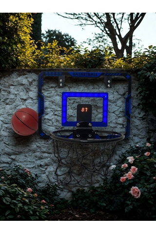 Çift Potali Skorboard Lu Basketbol Seti Basketbol Potası Matkap Gerektirmez, Iç/dış Mekan 2 Yıl Garantili