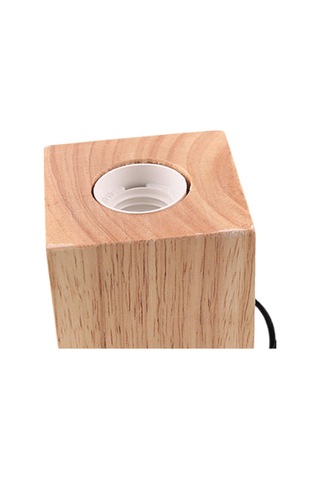 Retro Stil E27 Ahşap Tabanlı Masa Lambası Gece Prizi Tutucu 0007 Diğer