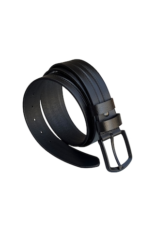 Süzer Deri 4 Cm. Spor Model Hakiki Deri Erkek Kemer Siyah