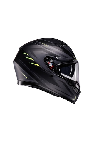 Agv K3 Mplk Syth Kapalı Kask Mat Siyah Sarı
