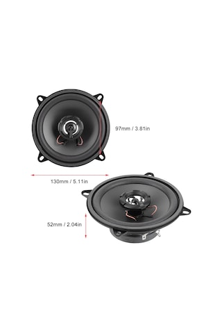 Moveevo 12v 400w Evrensel Araç Hoparlörü, 5 İnç Abs + Mıknatıs Malzeme, Güçlü Ve Net Ses Ts-506