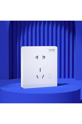Xiaomi Gosund Akıllı Wi-fi Duvar Soketi Co1-m 2500 W Max Tek Tuşla Anti-dokunmatik Soket Ses Kontrolü Uzaktan Kumanda Zamanlama Anahtarı
