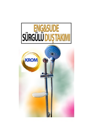 Sürgülü Duş Takımı Eng&sude Gümüş