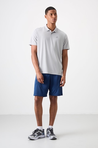Tommy Life Gri Logo Baskılı Standart Kalıp Polo Yaka Aktif Spor Erkek T-shirt - 88252 Gri