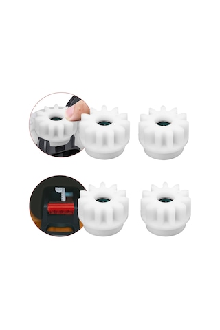 Shineyee 4 Adet Tek Yönlü Döner Mop Pedalı, O-cedar Ve Vileda İçin Değişim Parçası, Beyaz Premium Malzeme