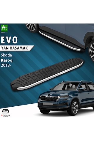 S-dizayn Skoda Karoq Evo Krom Yan Basamak 173 Cm 2018 Üzeri