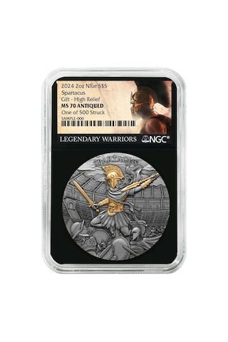 Agakulche Spartacus Altın Kaplama Ngc Sertifikalı Gümüş Sikke Coin