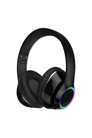 P101 Bluetooth Kulaklık 5.3 Wireless Headphone Şarjlı Rgb Led Işıklı Fm Radyo Sd Kart Type C Şarj