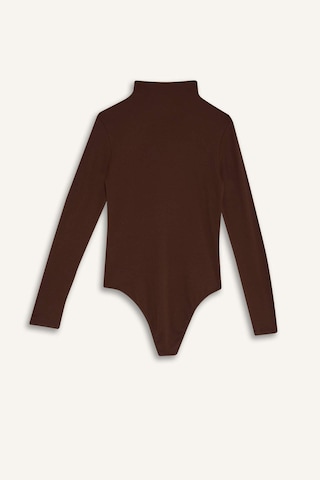 Defacto Yarım Balıkçı Yaka Modal Çıtçıtlı Body G1733ax25wnbn341 Kahve