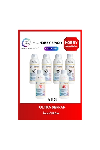 6 Kg Hobi Epoxy/ Şeffaf Epoksi Reçine Ince Döküm