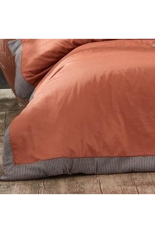 Nazik Saten Nevresim Takımı Çift Kişilik Amanda Kiremit