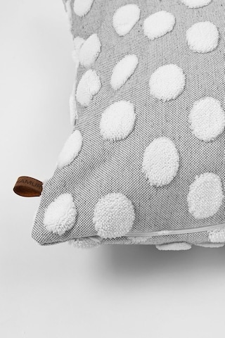 Bohem Özel Tasarım Punch Panç Desen Kare Dekoratif Kırlent Kılıfı 43x43 Cm Point Gri Jakar Desenli 30% Pamuk 70% Çok Renkli