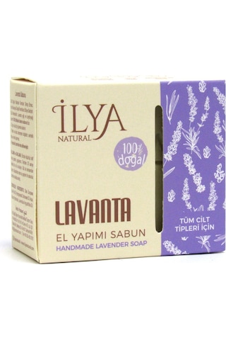 İlya Natural Lavanta Özlü Hatay'ın %100 Doğal El Yapımı Banyo Sabunu 100 G