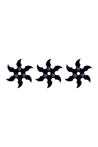 Ahşap Samuray Seti 3 Lü Katana Kılıcı + Kohga + Kunai  Siyah