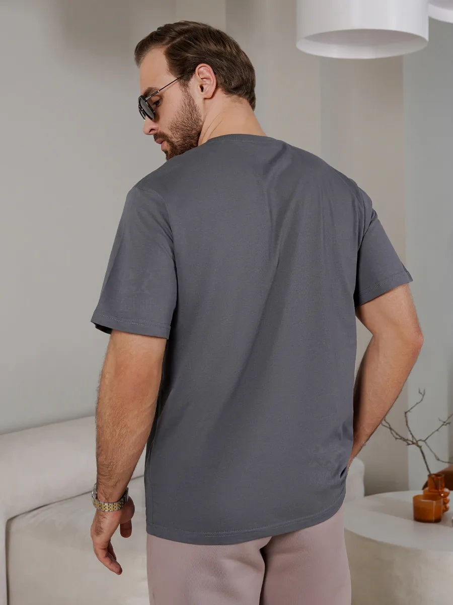 Lajkı-majkı Düz Renkli Grafit Tişört 300287742 Grafit