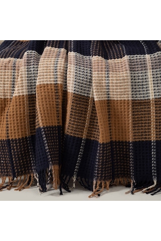 Mudo Home Scotch Battaniye Lacivert Bej 150x200 Diğer