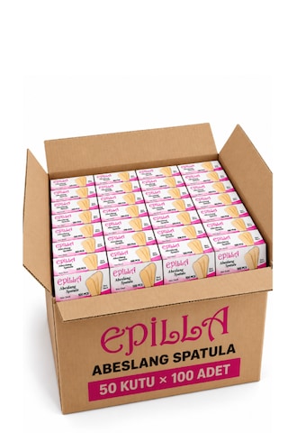 Epilla Abeslang 1 Koli 5000 Adet Ahşap Spatula, 100'lü Kutu X 50