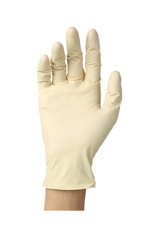 Xiyyadms M 100 Adet Steril Lateks Eldiven, Gıda Güvenliği, Esnek Ve Dayanıklı, Ev Ve Laboratuvar Kullanımı İçin Bej