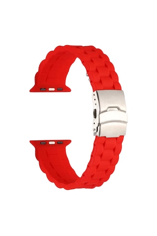 Watch Ultra 49mm Kordon Krd-72 Uyumlu Strap Kayış Wnx- Kırmızı
