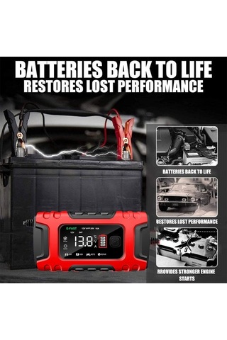 Dancemonkey 12v/24v Akıllı Şarj Cihazı - 7 Aşamalı Agm/kurşun Asit Pille Onarım