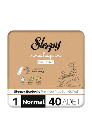 Sleepy Ecologic Premium Plus Günlük Ped Normal Ped 40 Adet
